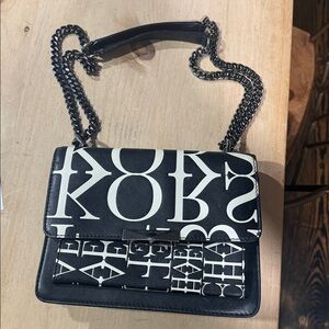 Michael Kors Black and White Crossbody Bag